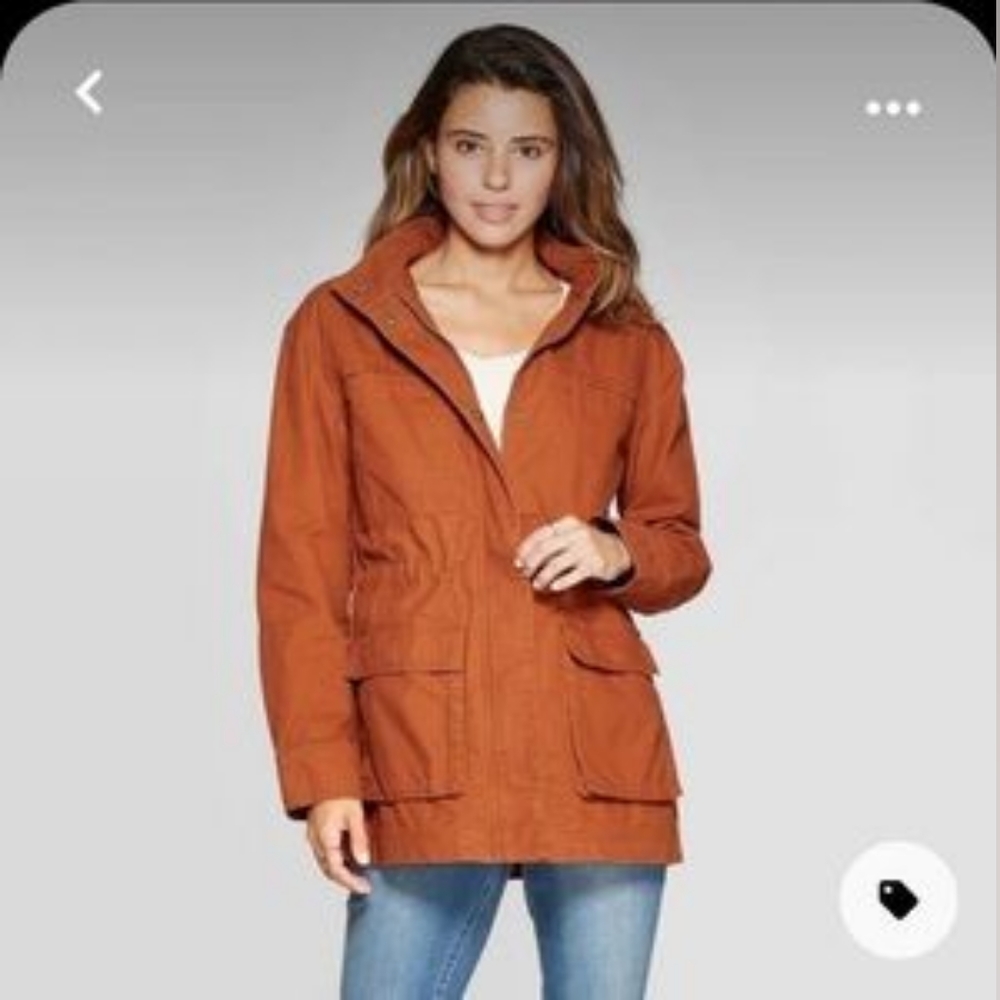 Universal Thread Cargo Jacket Rust Orange
